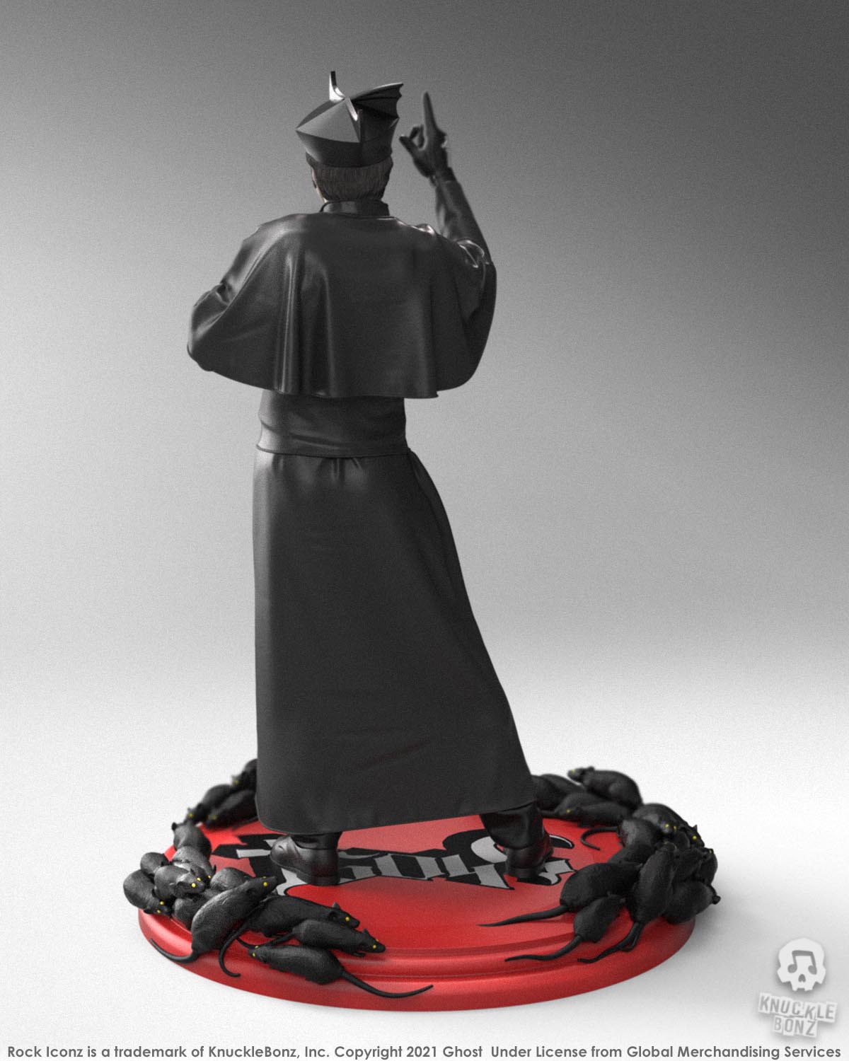 Ghost Cardinal Copia Black Cassock (Variant) KnuckleBonz Statue